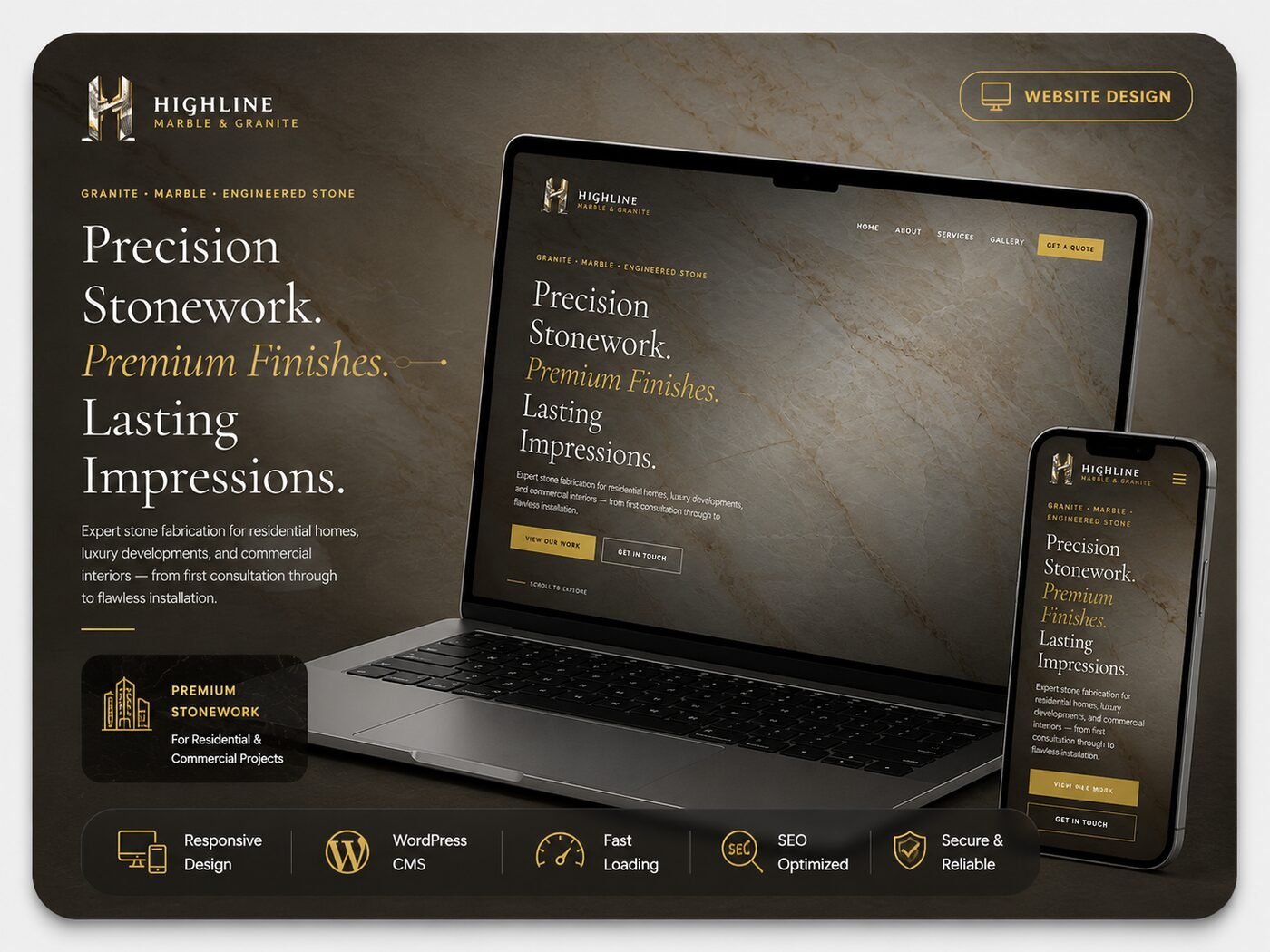 Highline Marble & Granite website
